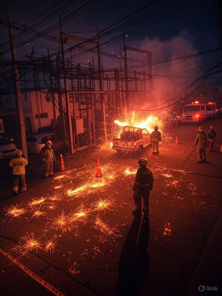 Curto elétrico assusta moradores do Sudoeste e revela problemas em cabos de telecomunicações