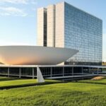 Imagem do Congresso Nacional em Brasília, simbolizando candidatura ao Senado em 2026.