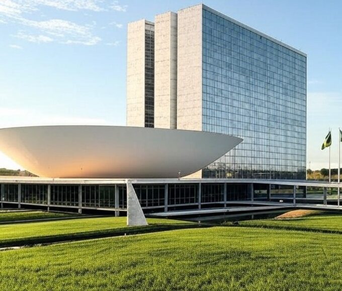 Imagem do Congresso Nacional em Brasília, simbolizando candidatura ao Senado em 2026.