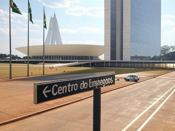 Edifício governamental em Brasília representando vagas de emprego no Distrito Federal.