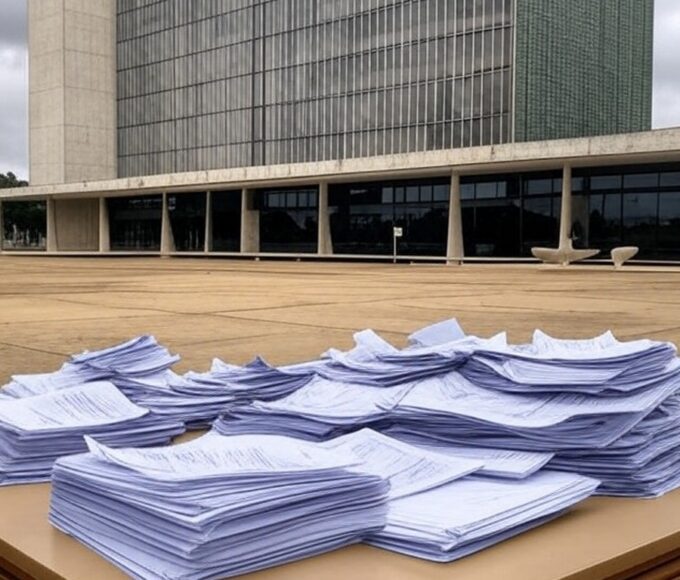 Edifício da Caesb em Brasília com elementos de burocracia e falhas em saneamento, destacando ampliação de horários no DF.