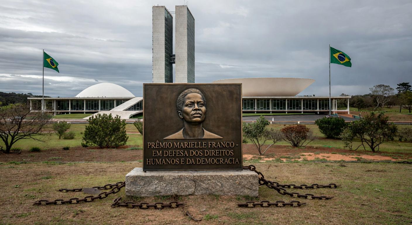 Edifício da CLDF em Brasília sob céu nublado, representando divulgação do Prêmio Marielle Franco em meio a retrocessos em direitos humanos.