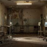 Sala de infusão precária em hospital público do Distrito Federal