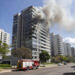 Incêndio em edifício residencial em Águas Claras deixa danos Imagens cedidas ao Correio - Imagens cedidas ao Correio