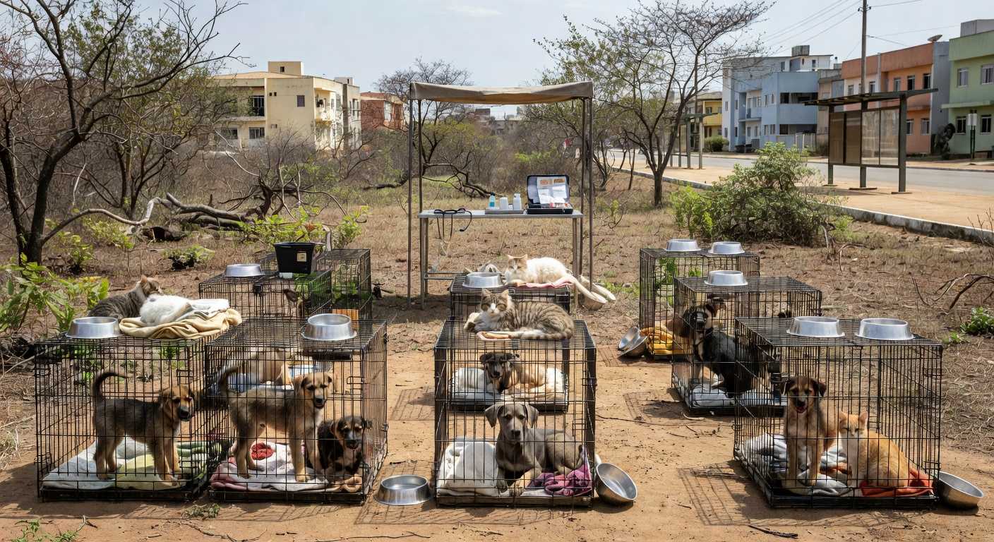 Festival de adoção de pets com cães e gatos em Águas Claras, Brasília