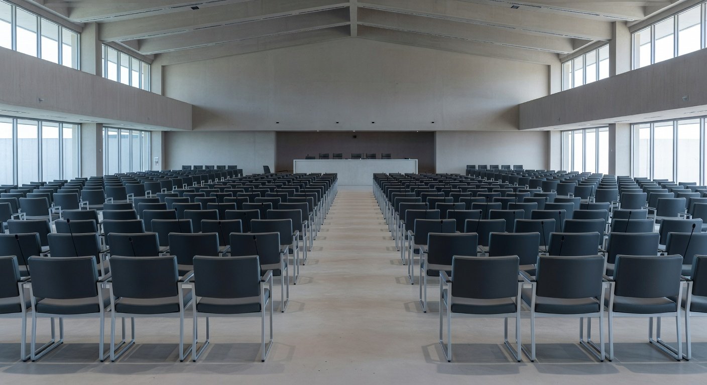 Plenário vazio da Câmara do DF durante homenagem a enfermeiros