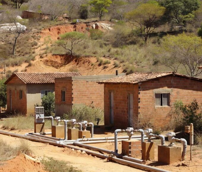 Conexões irregulares de água na Fercal com perdas da Caesb e GDF