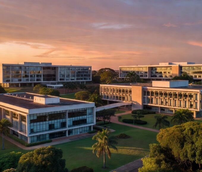 Campus da UnDF em Brasília representando inscrições para vagas remanescentes