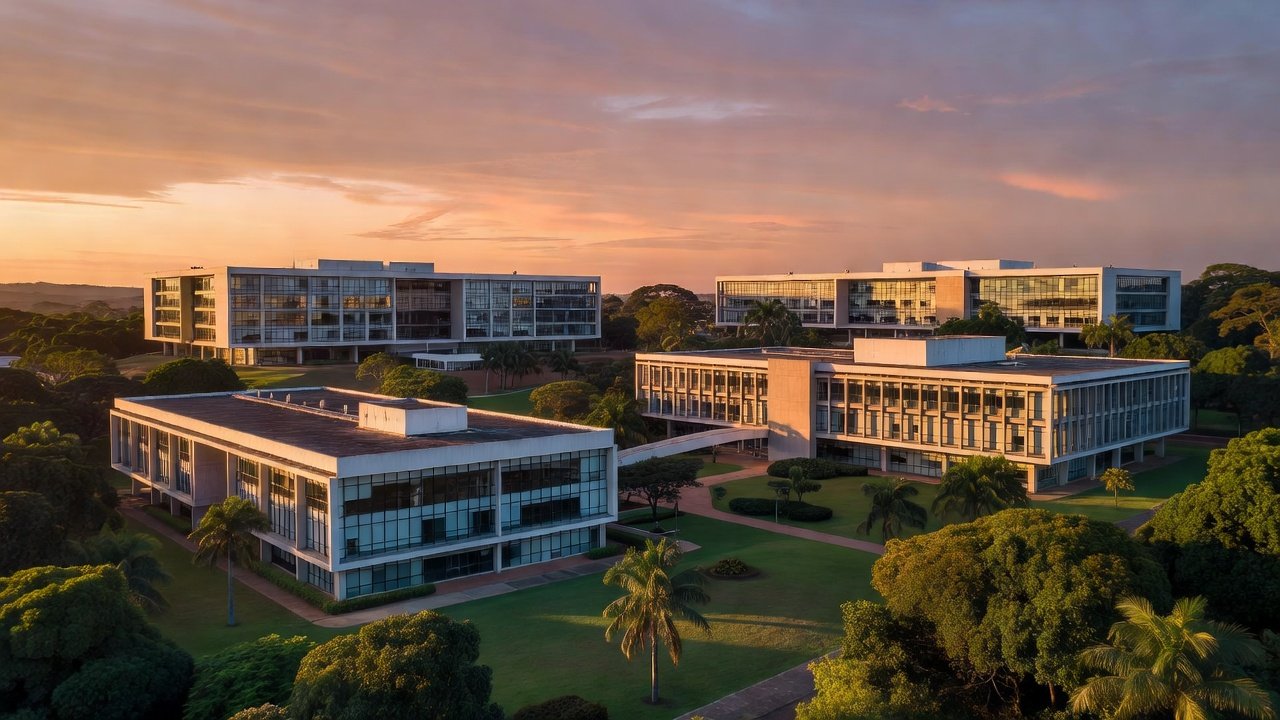Campus da UnDF em Brasília representando inscrições para vagas remanescentes