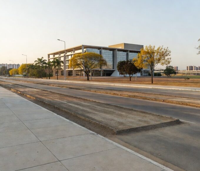 Travessia de pedestres negligenciada em avenida de Brasília