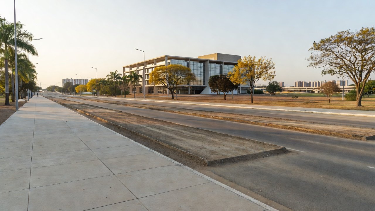 Travessia de pedestres negligenciada em avenida de Brasília