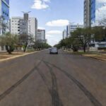 Rua em Águas Claras após atropelamento e fuga do motorista