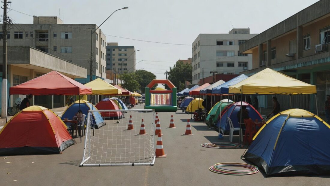 Rua de Lazer no Guará II com circo, trenzinho e atrações gratuitas em Brasília