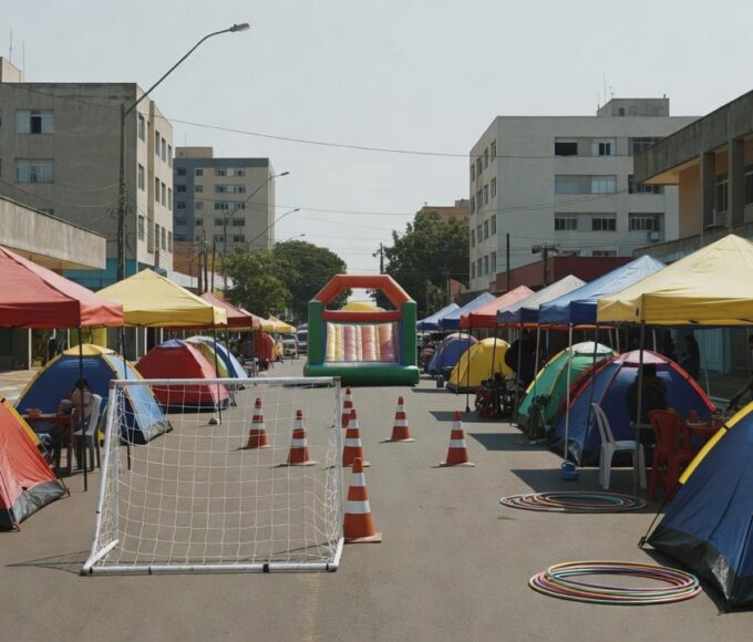 Rua de Lazer no Guará II com circo, trenzinho e atrações gratuitas em Brasília