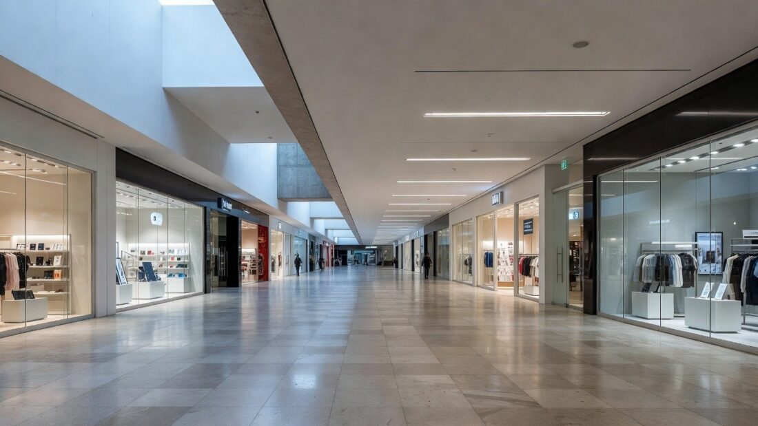 Centro comercial em Brasília representando o setor de comércio do DF