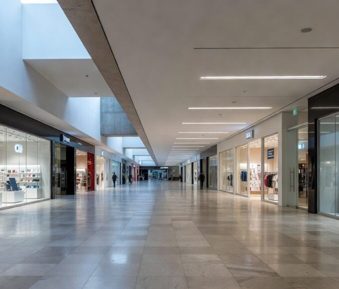 Centro comercial em Brasília representando o setor de comércio do DF