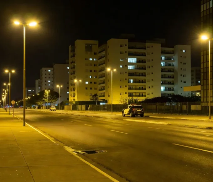 Rua na Asa Norte em Brasília após agressão impedida por policial militar