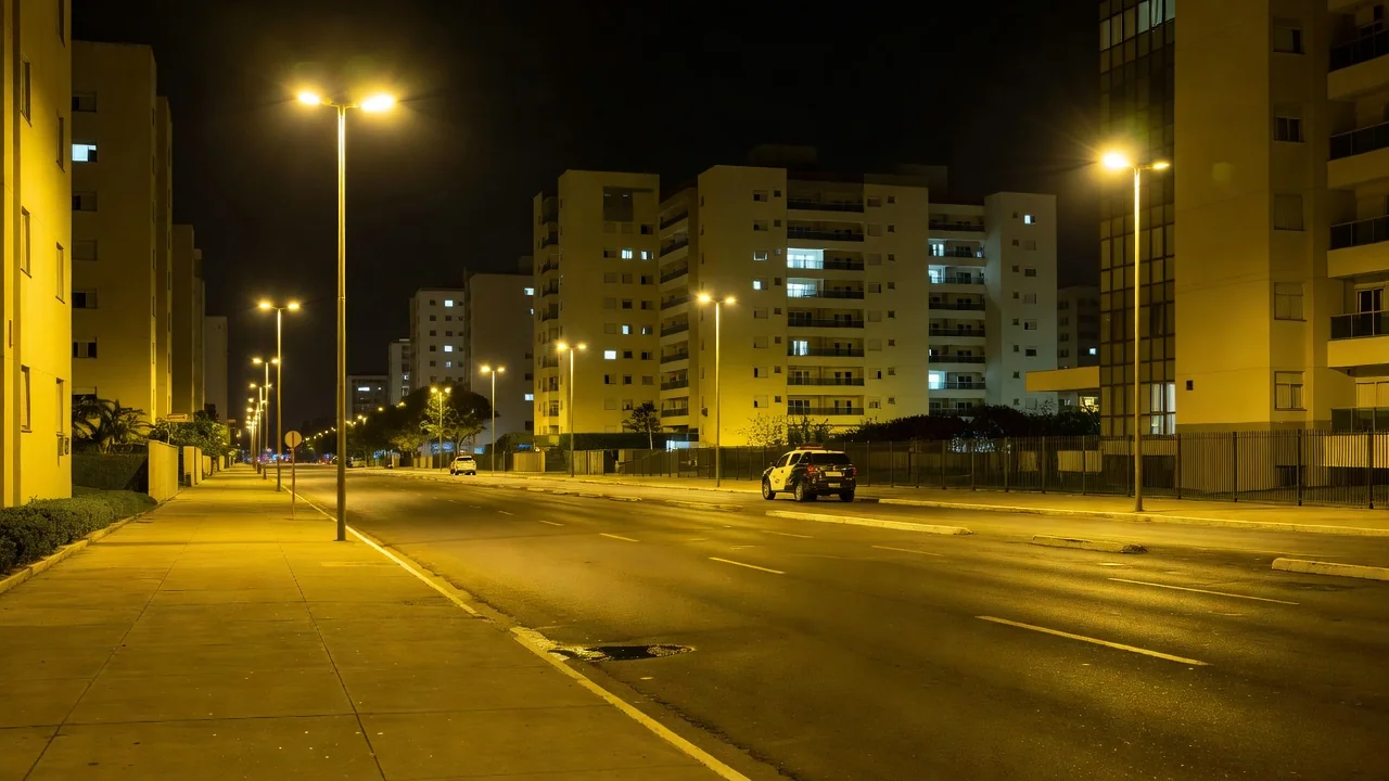 Rua na Asa Norte em Brasília após agressão impedida por policial militar