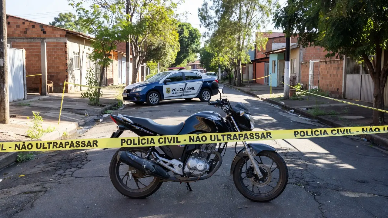 Moto apreendida em operação da Polícia Civil em Arniqueiras