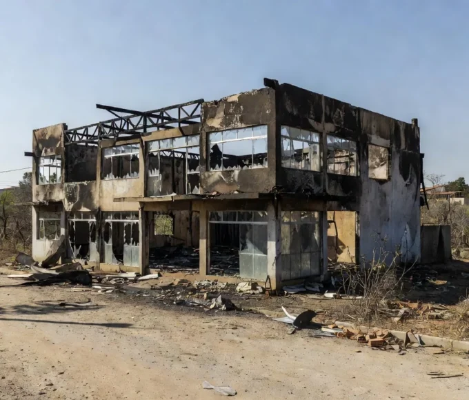 Comércio incendiado em Planaltina após crime de incêndio criminoso