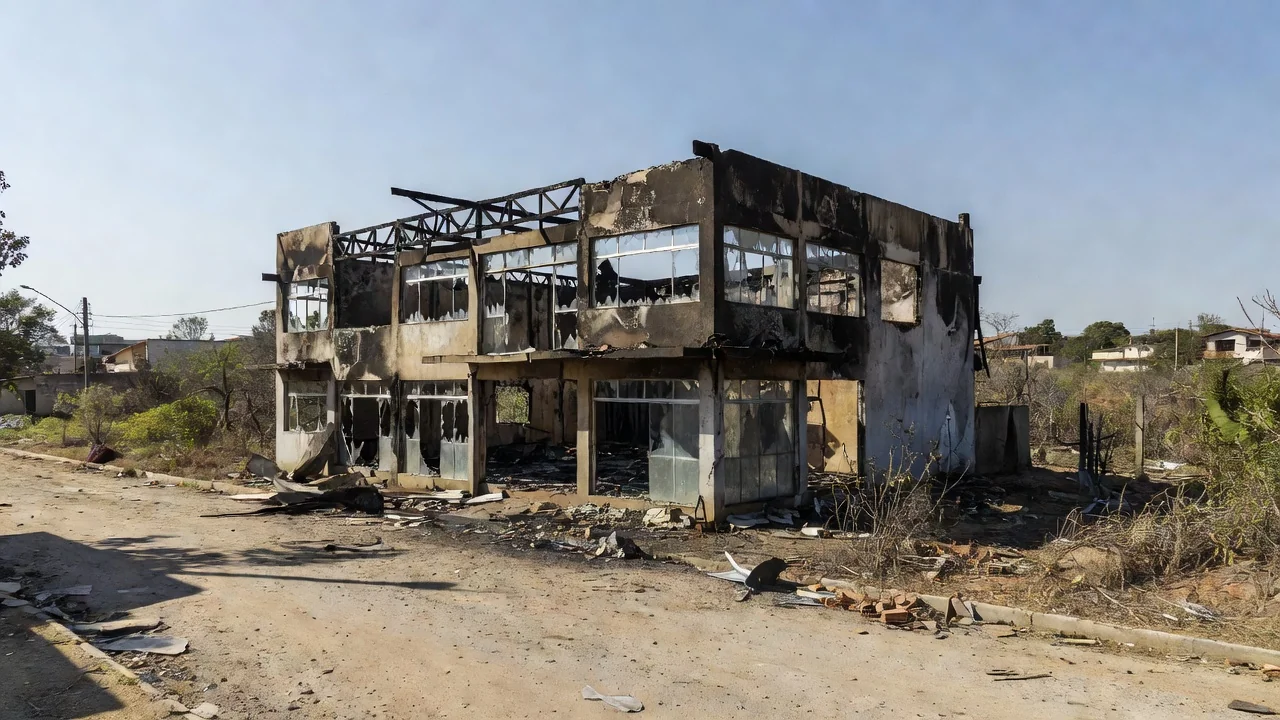 Comércio incendiado em Planaltina após crime de incêndio criminoso