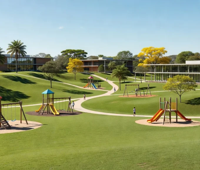 Escola-parque proposta no terreno da residência oficial em Águas Claras, Brasília