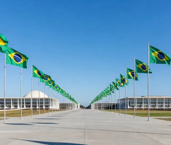 Esplanada dos Ministérios em Brasília no feriado de 7 de setembro