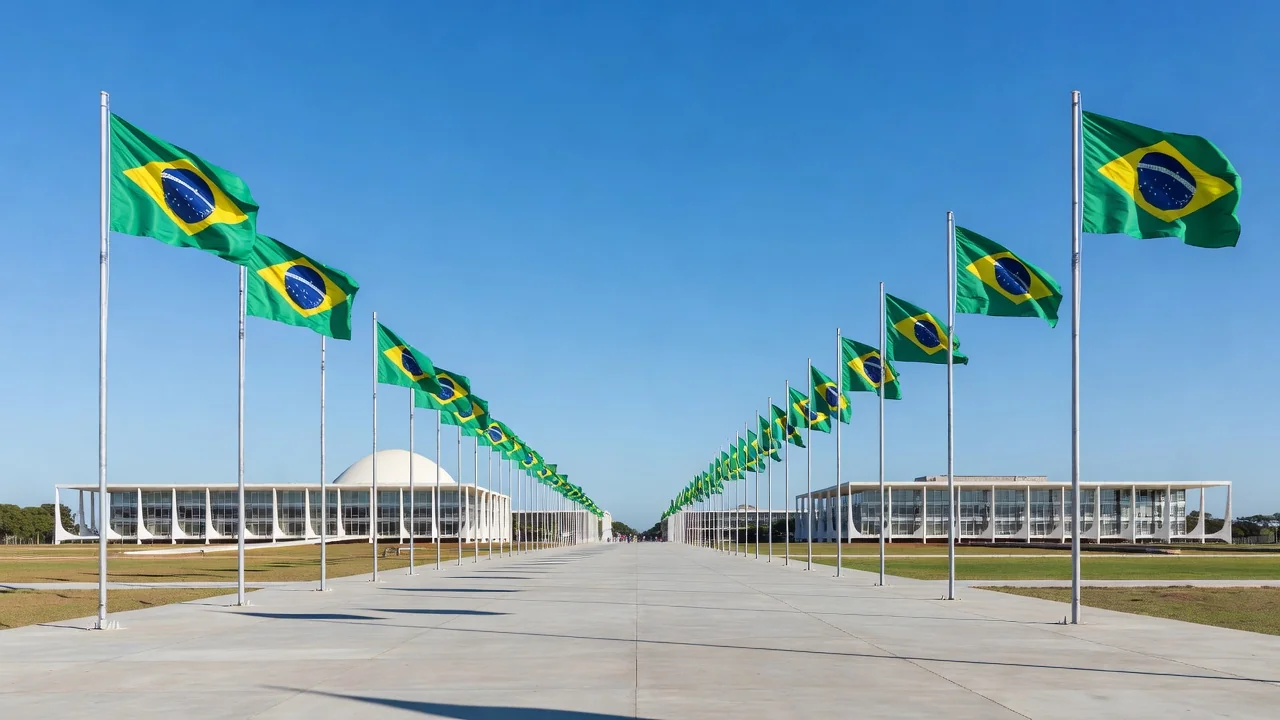 Esplanada dos Ministérios em Brasília no feriado de 7 de setembro