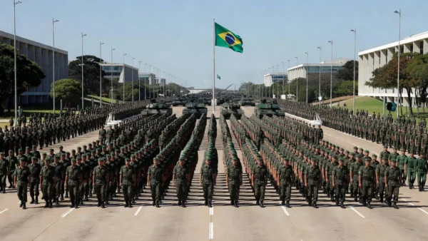 No desfile do ano passado, soberania também foi um dos temas explorados pelo governo Ricardo Stuckert / PR - 07.09.2025
